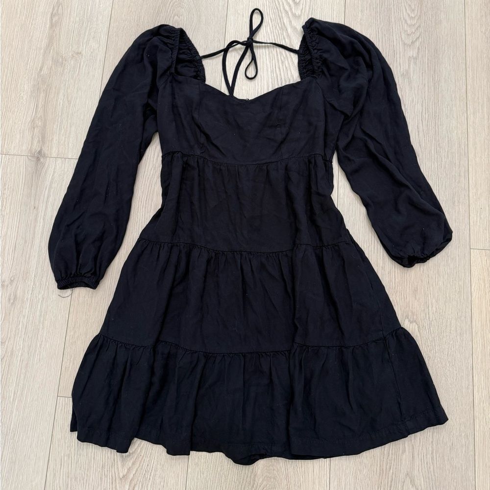 Beyond words black mini dress long sleeve size medium summer dress
